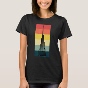 Cool Dubai Burj Khalifa Skyskrapa Vintage Royalty T Shirt