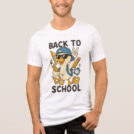 Cool Duck Back to School Design Funny Cartoon Goos T Shirt