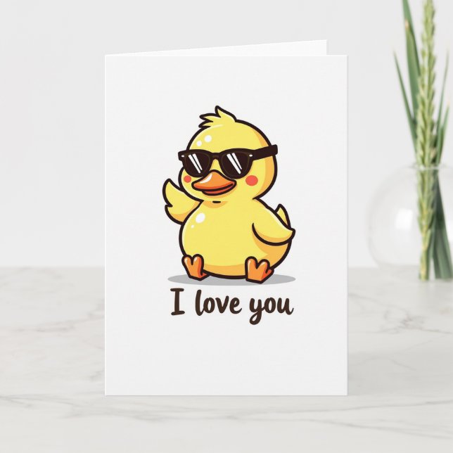 Cool Duck jag älskar dig kort (Framsida)