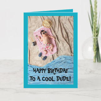 COOL DUDE BIRTHDAY CARD HELGKORT