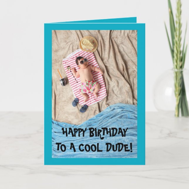 COOL DUDE BIRTHDAY CARD HELGKORT (Framsida)