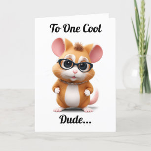 Cool Dude Hamster Födelsedagsgratulationskort Kort