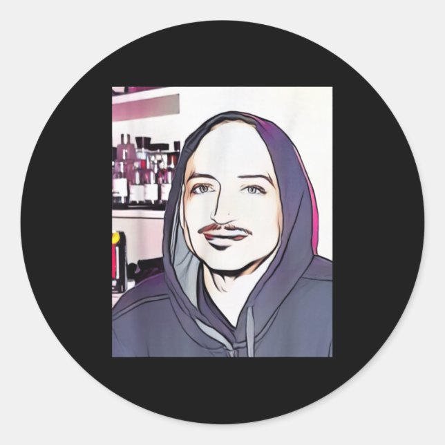 Cool Dude  Runt Klistermärke (Framsida)