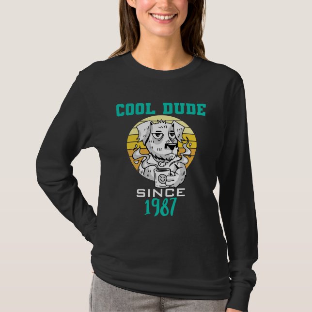 Cool dude since 1987 t shirt (Framsida)