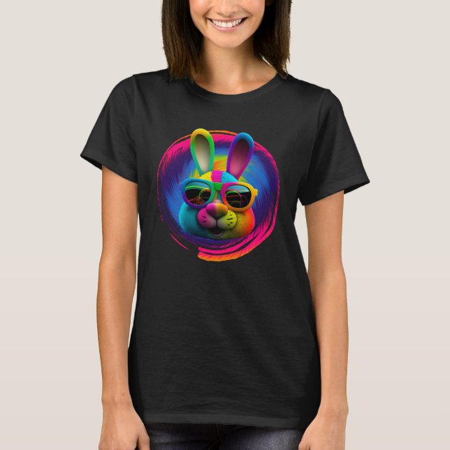 Cool Easter Bunny Happy Easter Rabbit Easter Frien T Shirt (Framsida)
