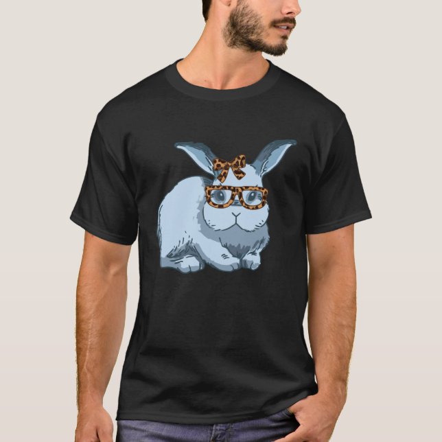 Cool Easter Bunny with Glasses Easter Bunny Cute T Shirt (Framsida)
