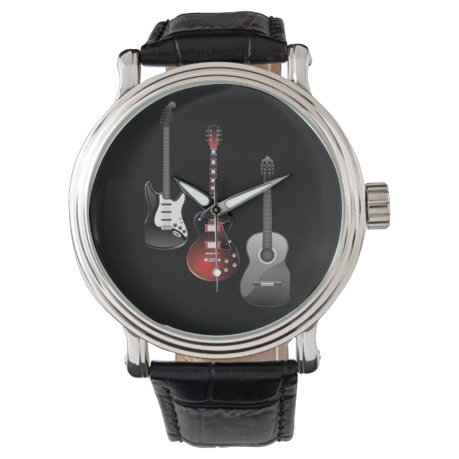 Cool Electric Guitars for Music Lovers Custom Gift Armbandsur (Framsida)
