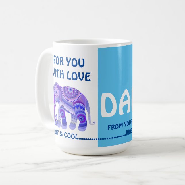 COOL ELEFANT TILL PAPPA - KAFFEKOPP (Framsida vänster)