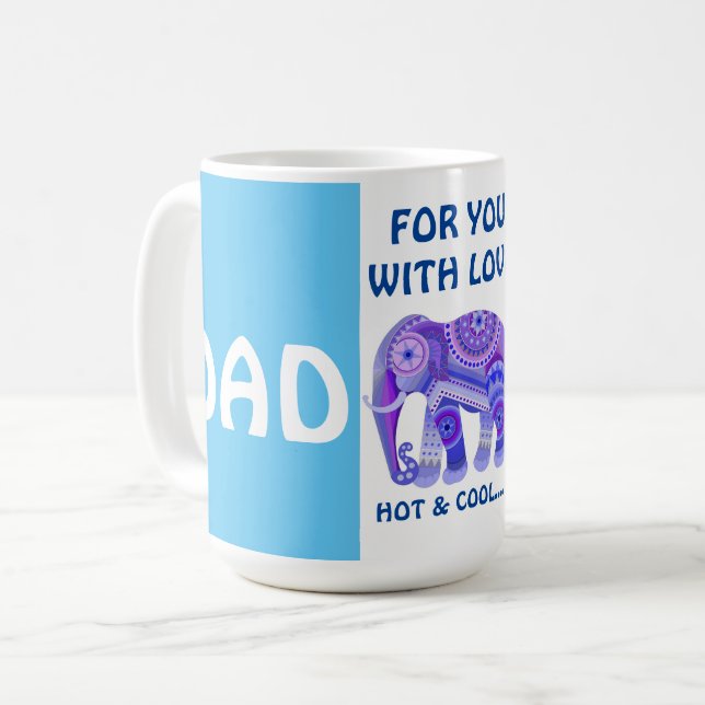 COOL ELEFANT TILL PAPPA - KAFFEKOPP (Framsida vänster)