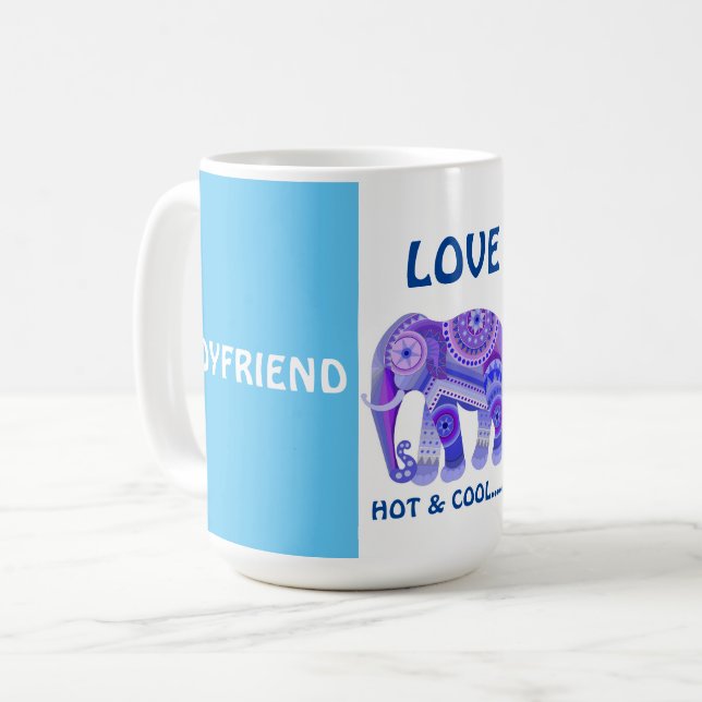 COOL ELEFANT TILL POJKVÄN -  KAFFEKOPP (Framsida vänster)