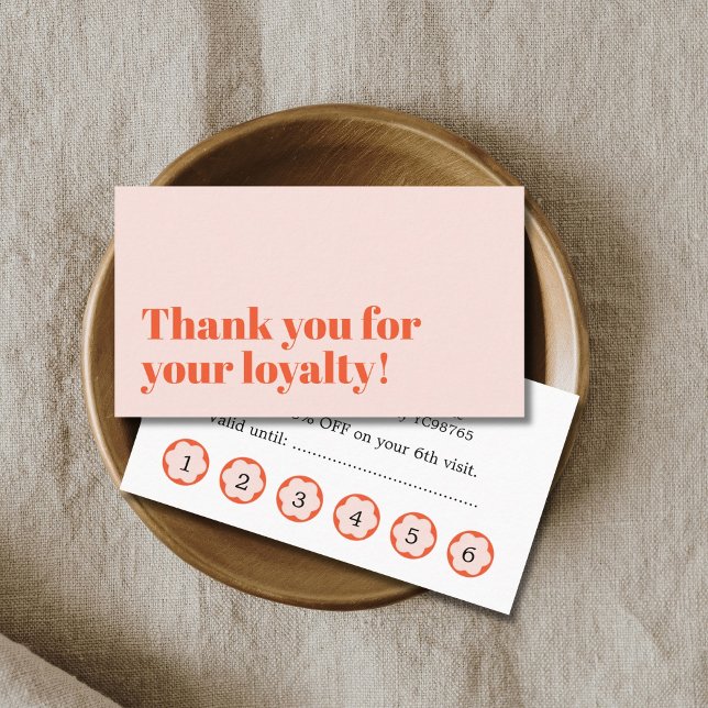 Cool Elegant Pastell Färgrik Salong  Lojalitetskort (Skapare uppladdad)