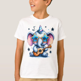 Cool Elephant Music Lover Art T Shirt