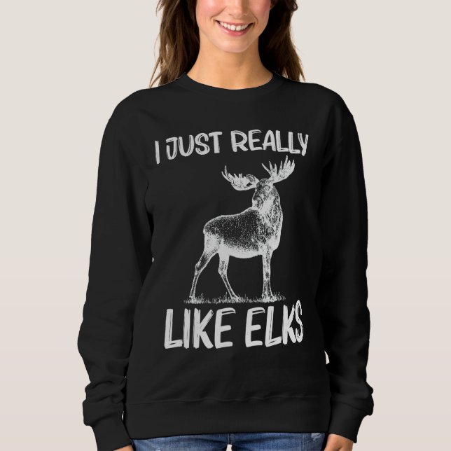 Cool Elk For Men Women Elk Deer Hunter Hunting T Shirt (Framsida)