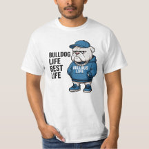 Cool engelsk bulldogg liv tecknad serie