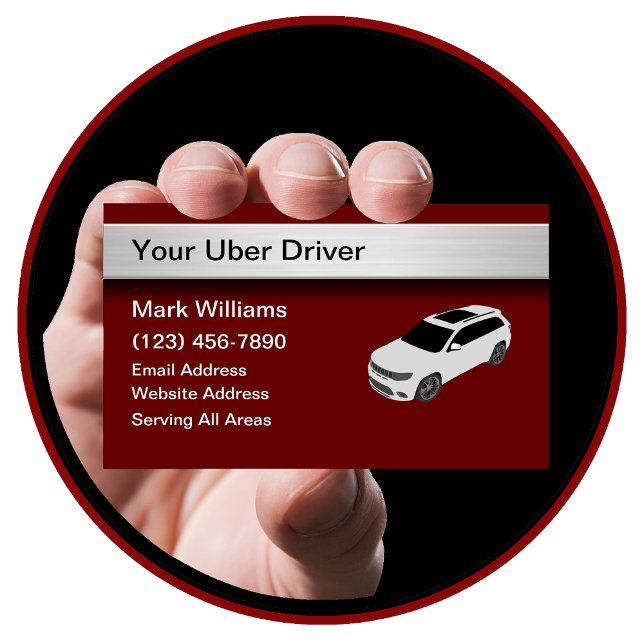 Cool Enkel Uber Förare Ride Hailing Visitkort (Skapare uppladdad)