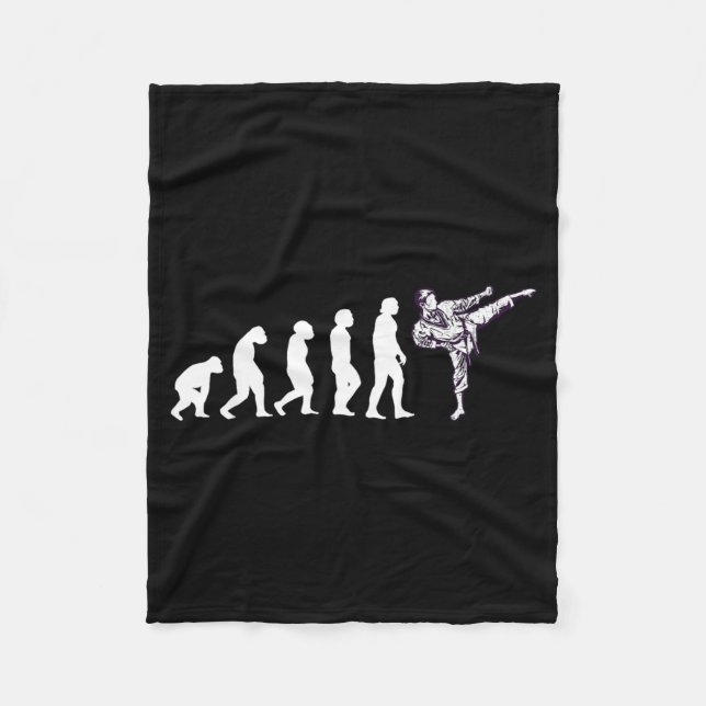 Cool Evolution Taekwondo Karate Aikido Ju Jutsu Fleecefilt (Framsidan)