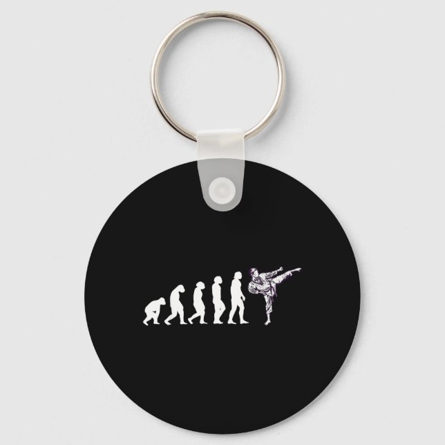 Cool Evolution Taekwondo Karate Aikido Ju Jutsu Nyckelring (Framsida)