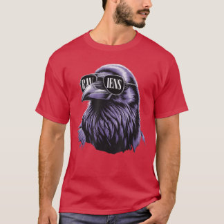 Cool Face Raven with Sunglasses Women and Men Mary T Shirt