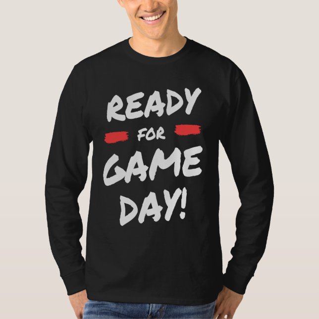 Cool Fantasy Football Season Sunday Ready Game Day T Shirt (Framsida)