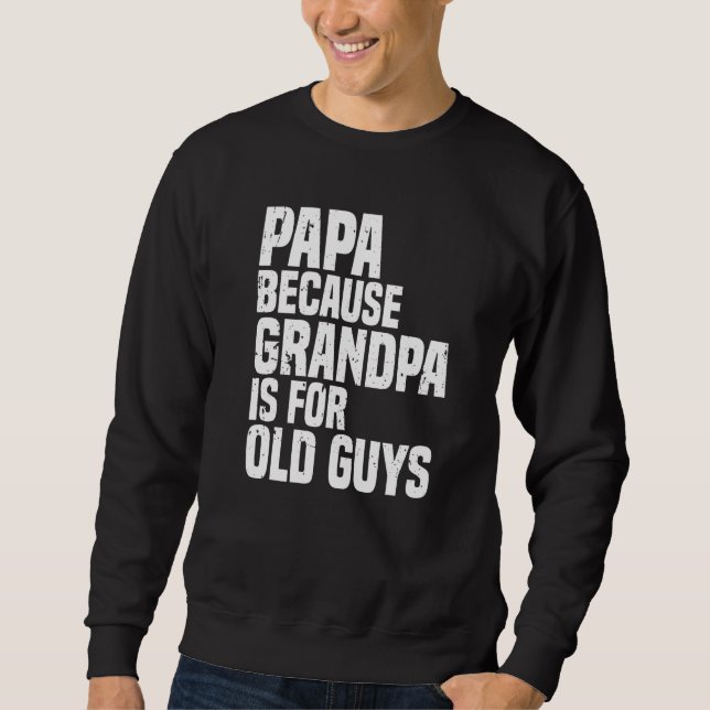 Cool Farfar För Män Farfar Pappa Förälder Pappa Lång Ärmad Tröja (Framsida)