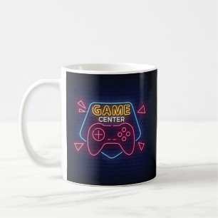 Cool & Färgglad Game Center Neon skylt Kaffemugg