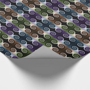COOL Färgglatt Spiral Abstrakt Mönster Presentpapper