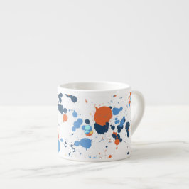 Cool färgrik färgsprut espressomugg