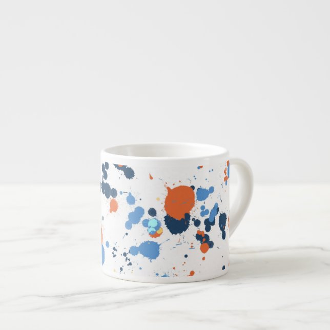 Cool färgrik färgsprut  espressomugg (Framsida höger)