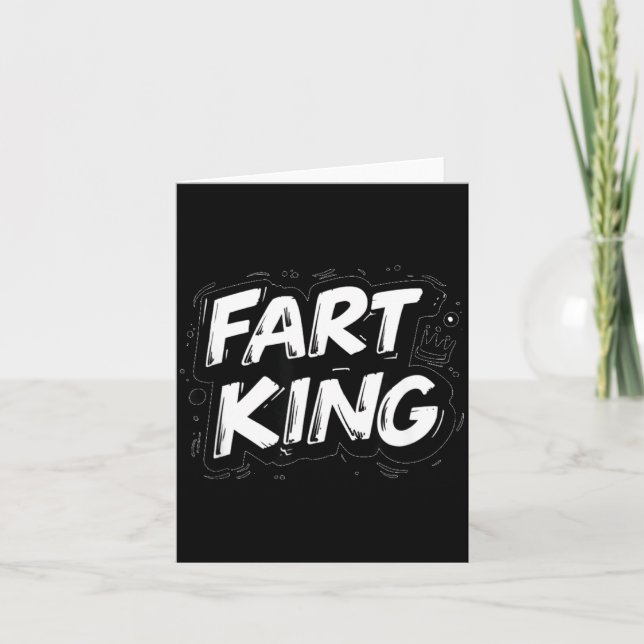 Cool Fart King-emblem Kort (Framsida)