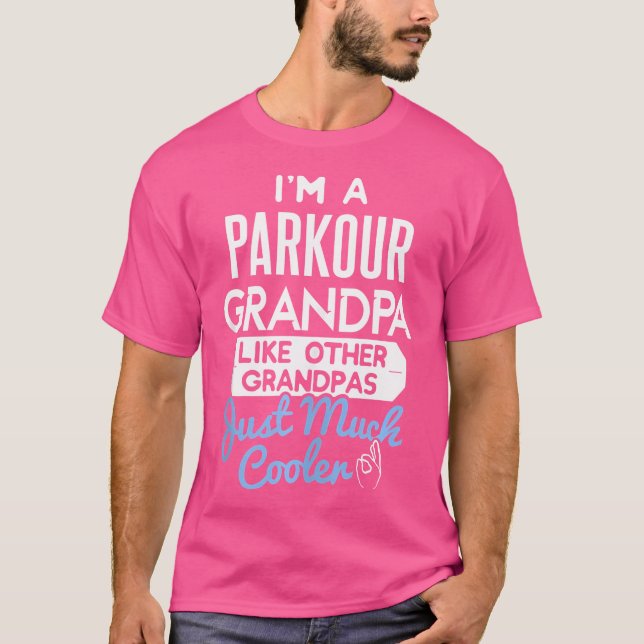 Cool Fathers Day Design Parkour Grandpa T Shirt (Framsida)