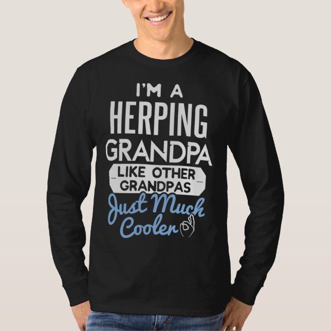 Cool Fathers Day T-Shirt Herping Grandpa (Framsida)