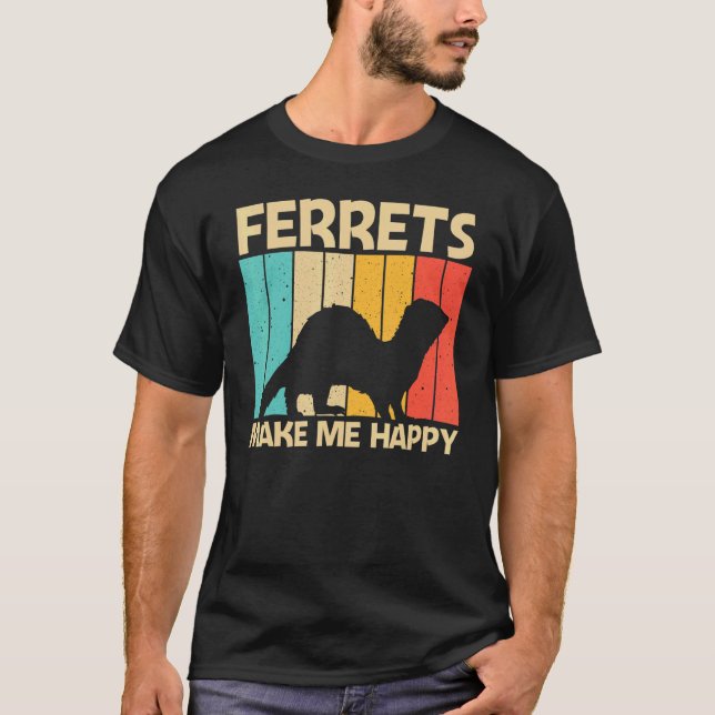 Cool Ferret For Men Women Ferret   Pet Animal T Shirt (Framsida)