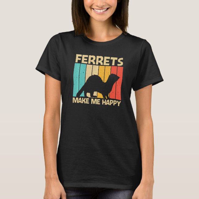 Cool Ferret For Men Women Ferret  Pet Animal T Shirt (Framsida)