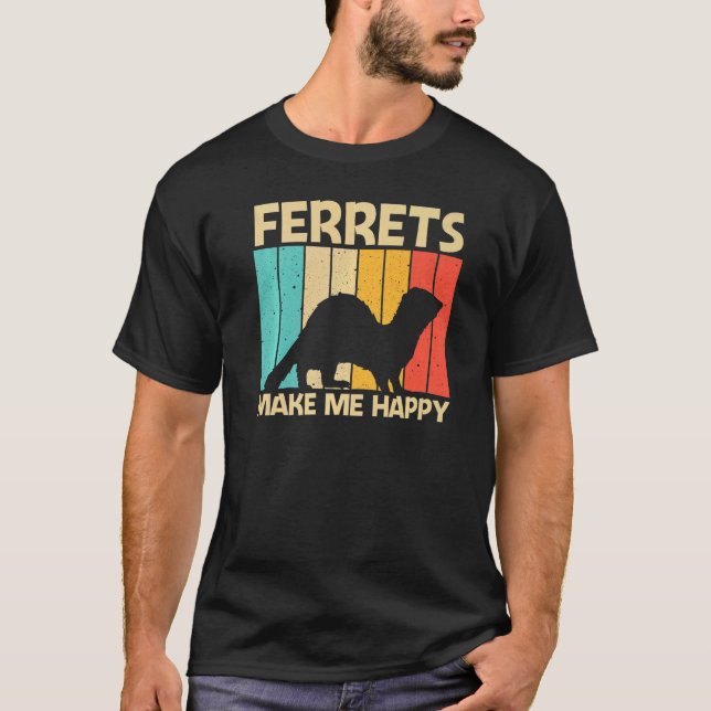 Cool Ferret For Men Women Ferret  Pet Animal T Shirt (Framsida)