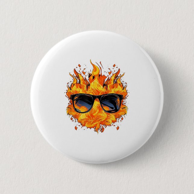 Cool Fire And Flames Glas _1  Knapp (Framsida)