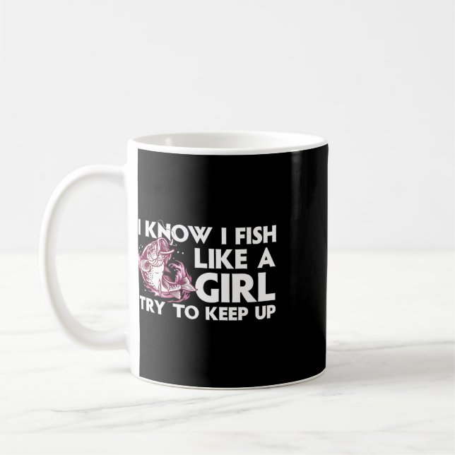 Cool Fiske För Kvinnor Flickor Öring Angler B Fisk Kaffemugg (Vänster)
