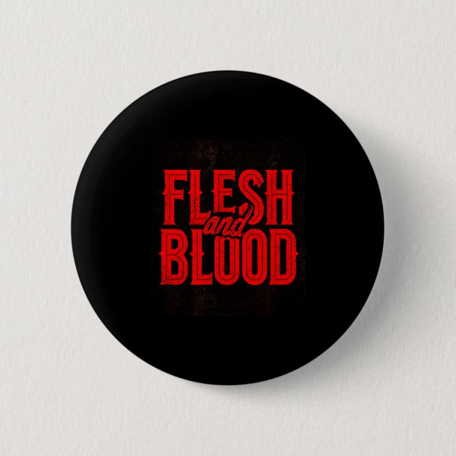 Cool Flesh And Blood Statement Emblem For Man And  Knapp (Framsida)