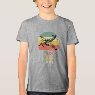 Cool flygplan,Vintage Retro Solnedgång,Enkel Aviat T Shirt