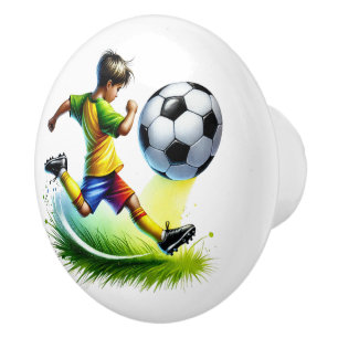 Cool fotboll barn sport älskare pojkrum knopp
