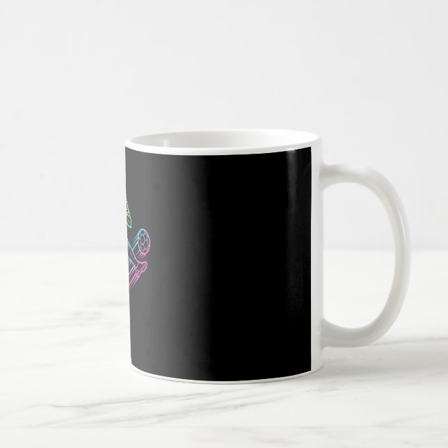 Cool fotbollsspelare Volley-spark Färgglad Gradien Kaffemugg (Höger)