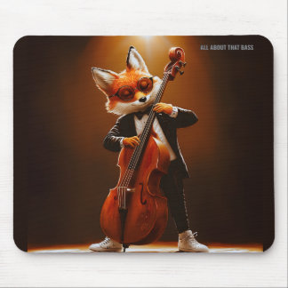 Cool Fox Dubbelbasspelare Jazzmusik Musmatta