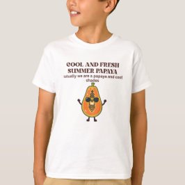 Cool & Fresh Sommar Papaya Karaktär T Shirt