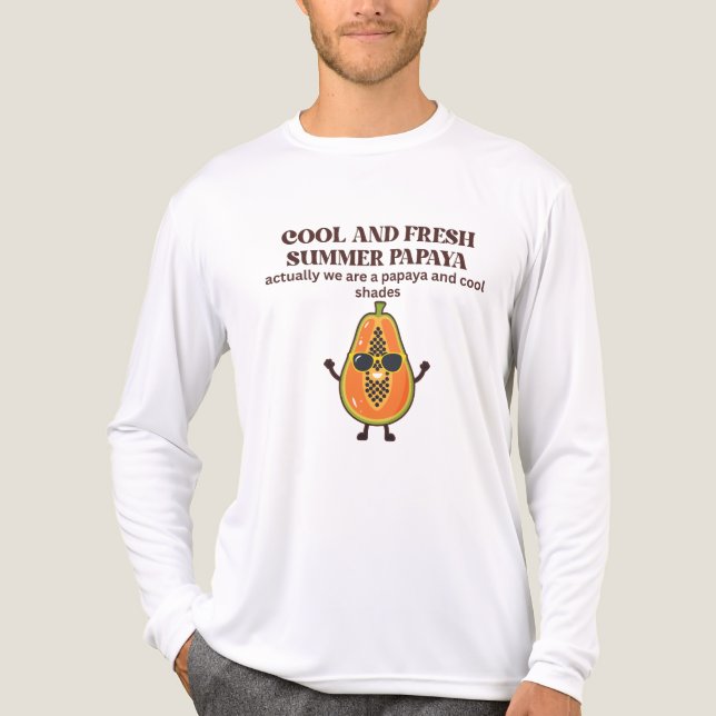 Cool & Fresh Sommar Papaya Karaktär  T Shirt (Framsida)