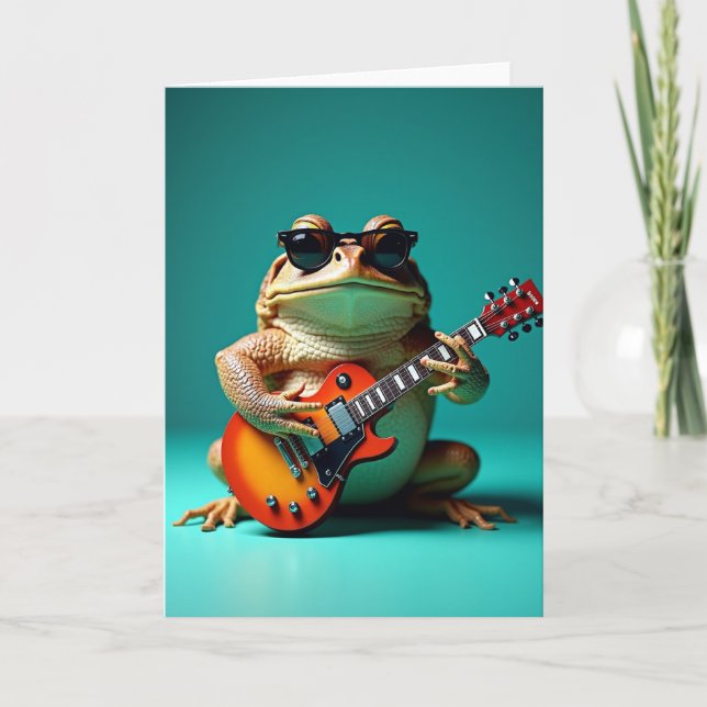 Cool Frog Födelsedagskort Kort (Framsida)