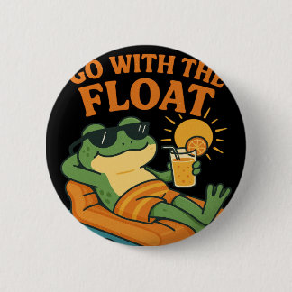  Cool Frog Relaxing on Float with Drink Knapp
