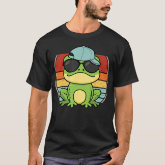 Cool Frog Sunglasses Retro Frog Lover T Shirt