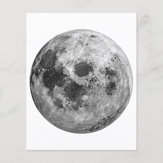 Cool Fullmåne Grafisk Rymd Astronomi Vetenskap (Framsida)