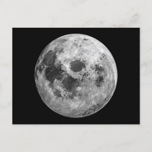 Cool Fullmåne Grafisk Rymd Astronomi Vetenskap Helg Vykort