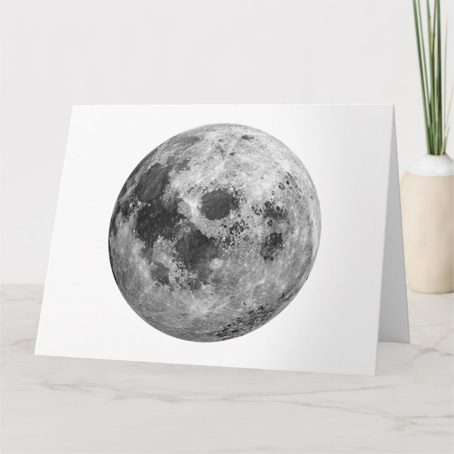 Cool Fullmåne Grafisk Rymd Astronomi Vetenskap Kort (Framsida)