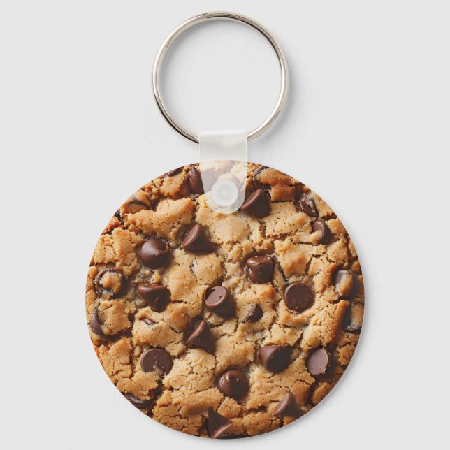 Cool Fun Chocolate Chip Cookie Theme  Nyckelring (Framsida)